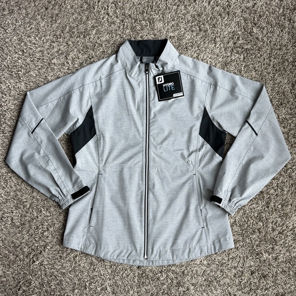 FootJoy Hydrolite Golf Rain Jacket Womens Size XL Full Zip Heather Grey NEW